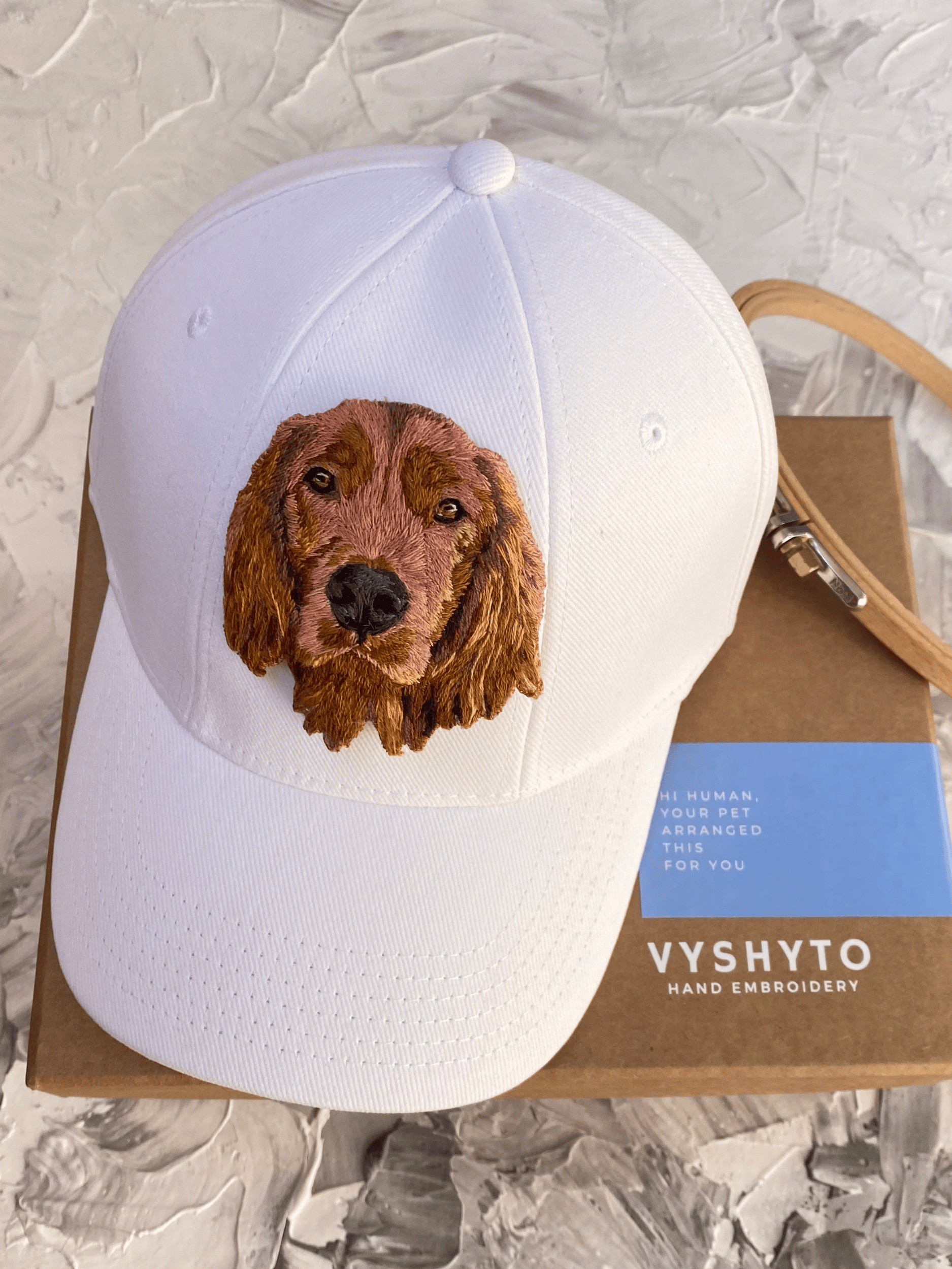 Hand Embroidered Pet Portrait Cap