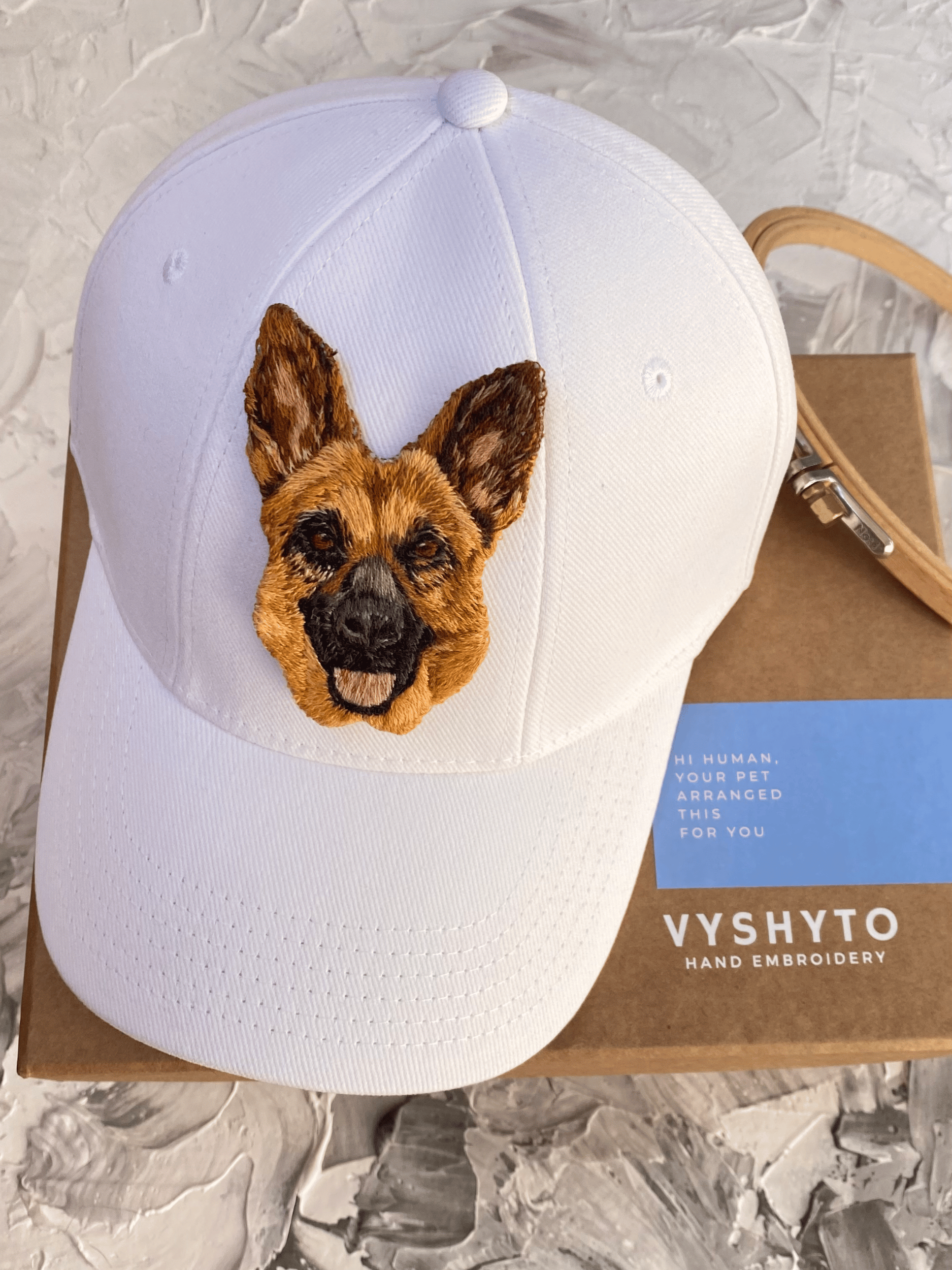 Hand Embroidered Pet Portrait Cap