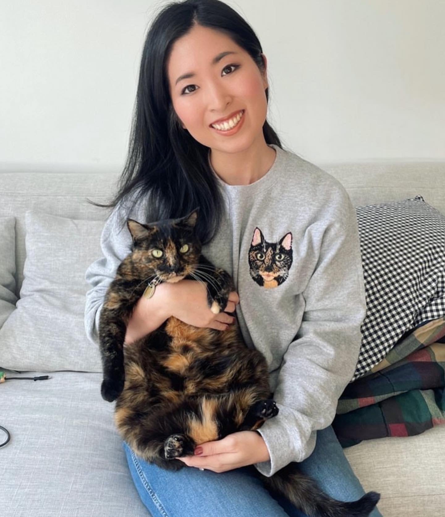 Hand Embroidered Pet Portrait Sweatshirt