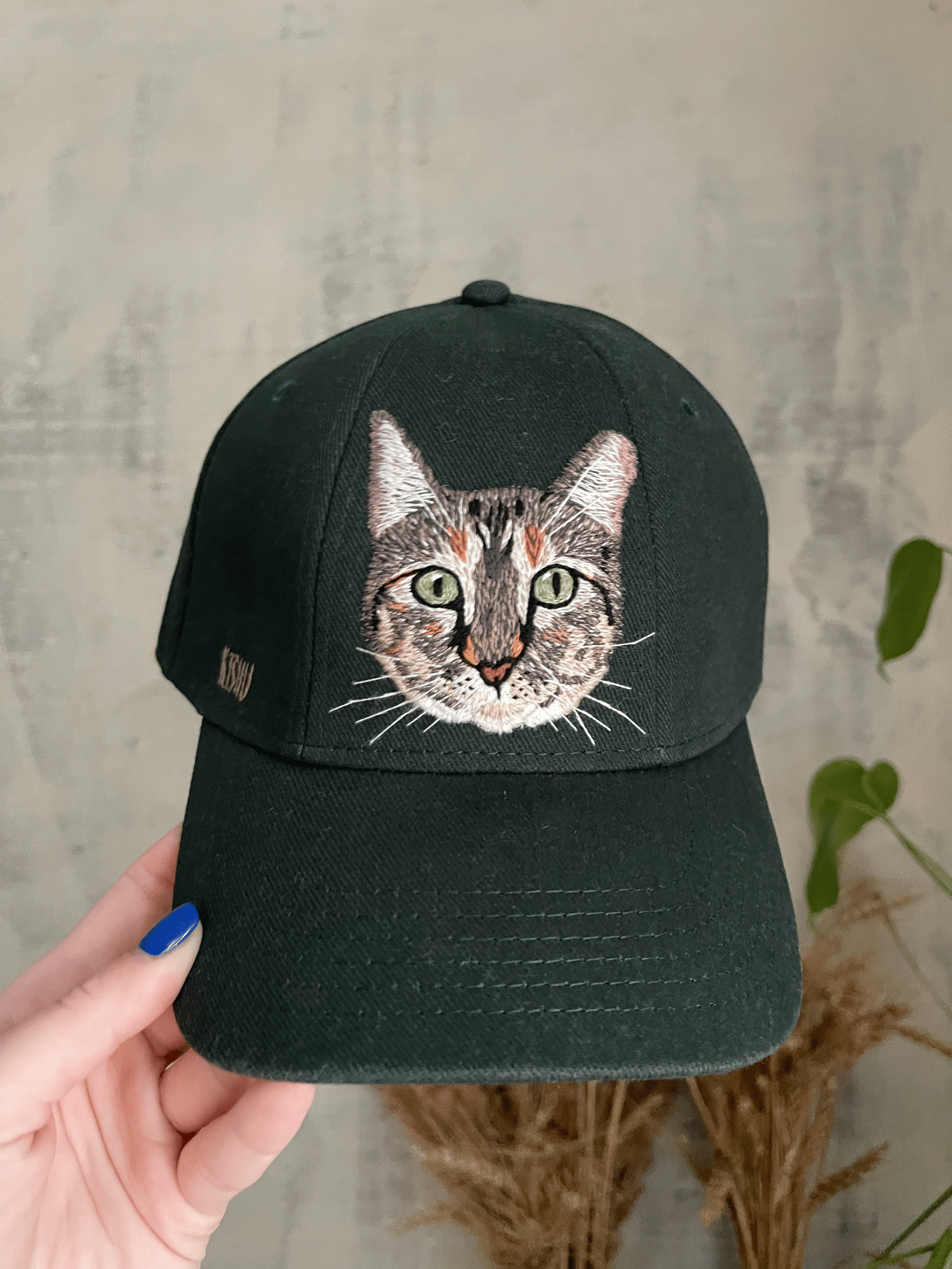 Hand Embroidered Pet Portrait Cap