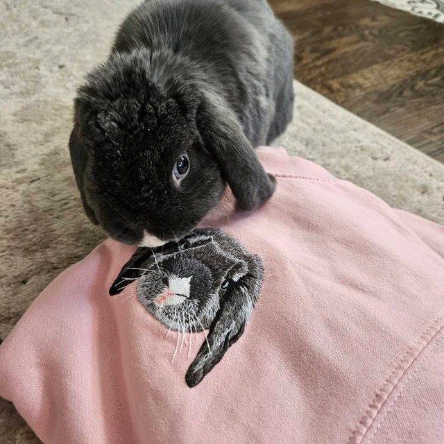 Hand Embroidered Pet Portrait Sweatshirt