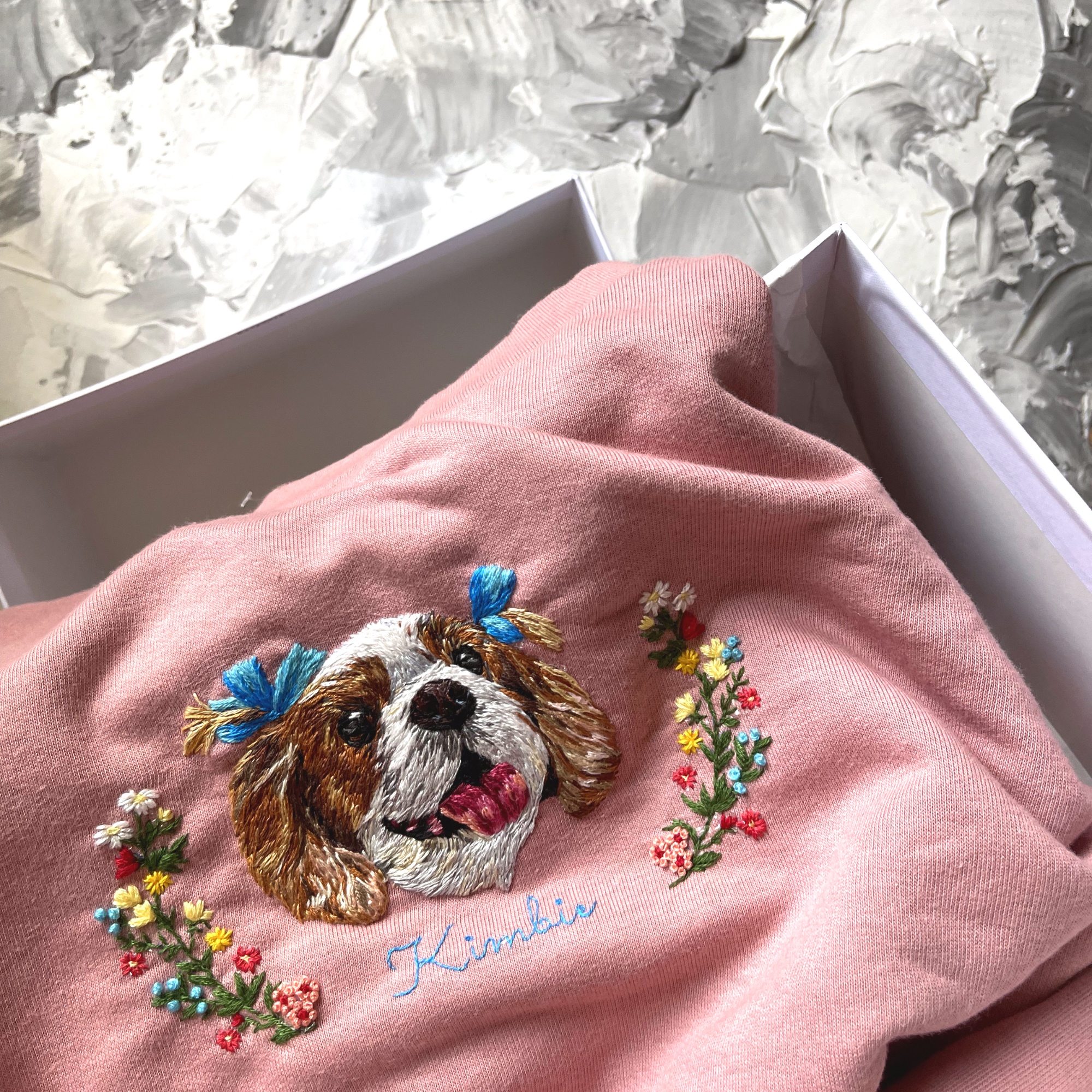 Hand Embroidered Pet Portrait Sweatshirt