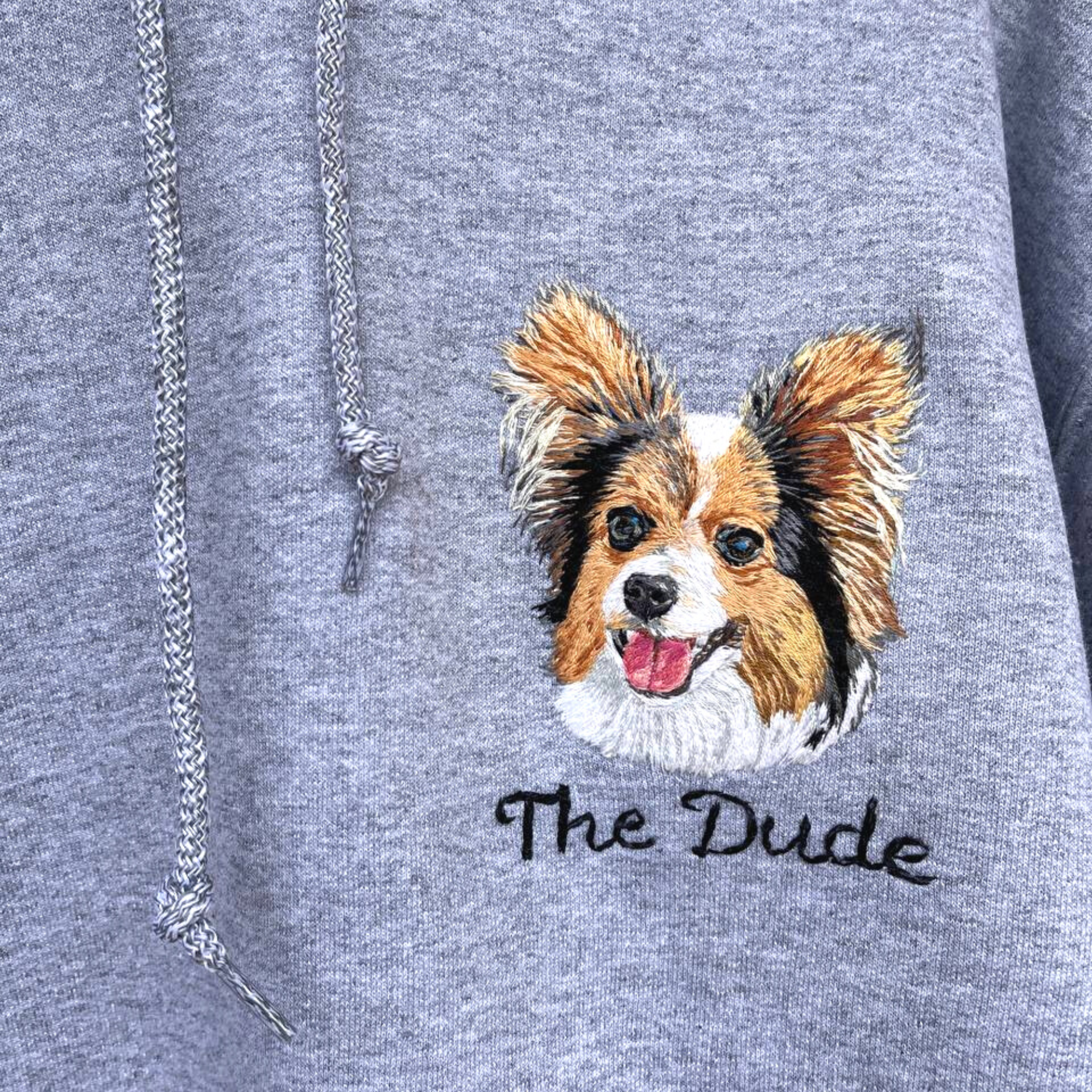 Hand Embroidered Pet Portrait Hoodie