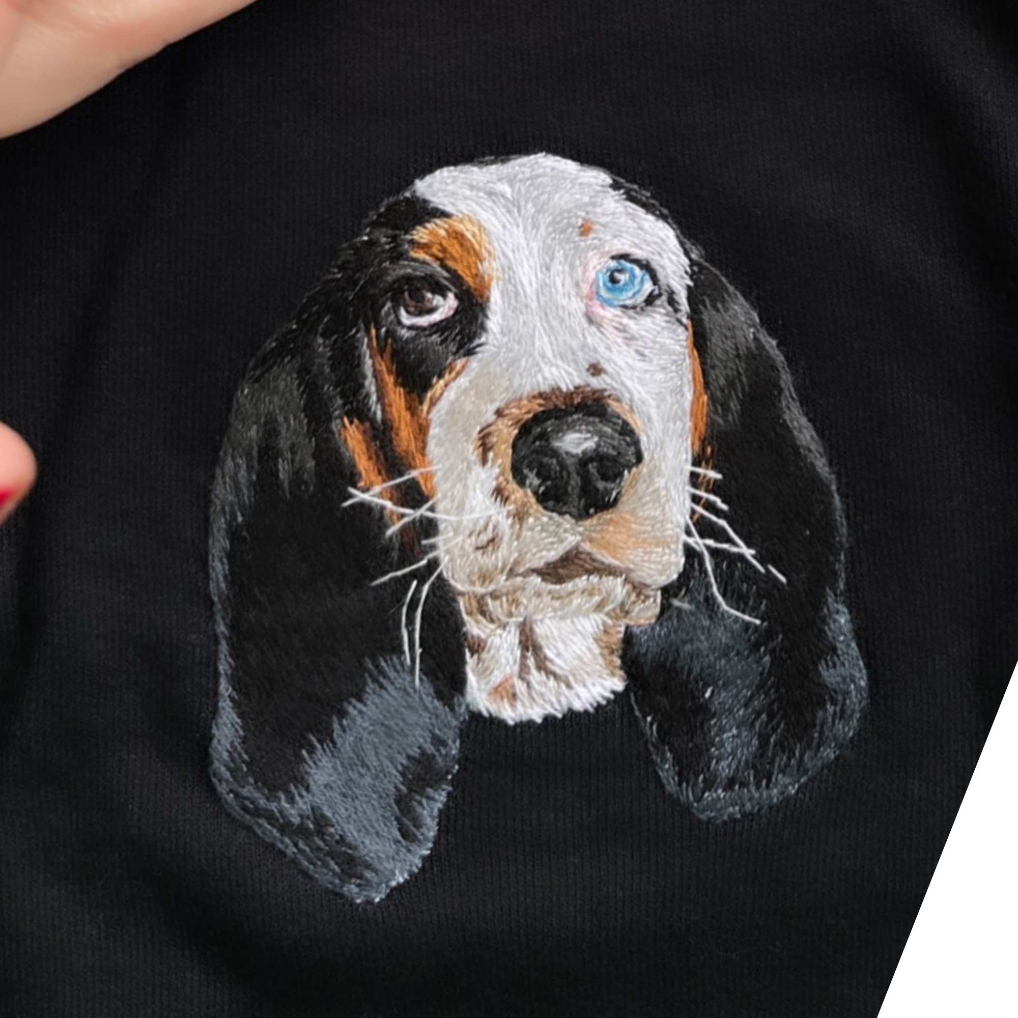 Hand Embroidered Pet Portrait Sweatshirt