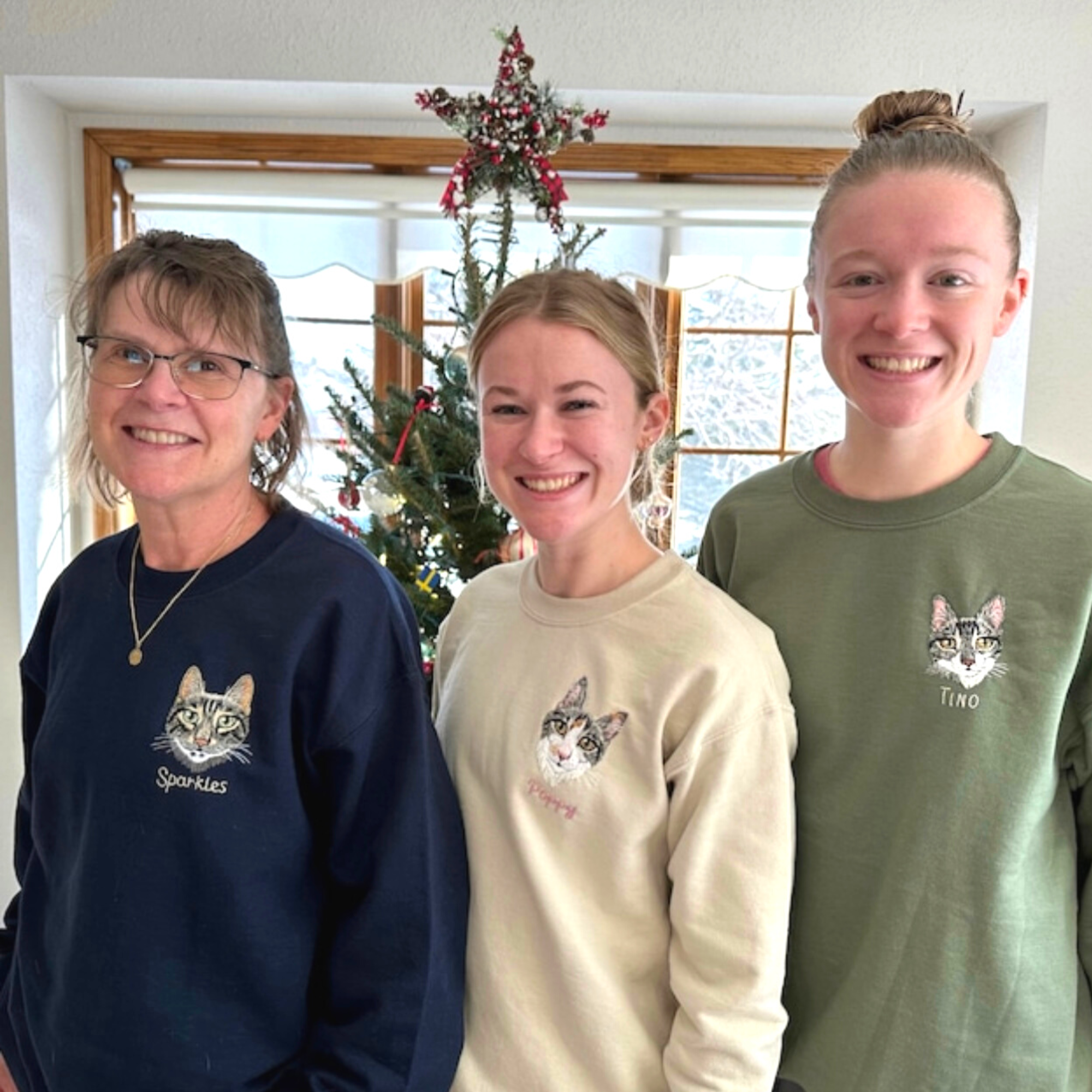 Hand Embroidered Pet Portrait Sweatshirt