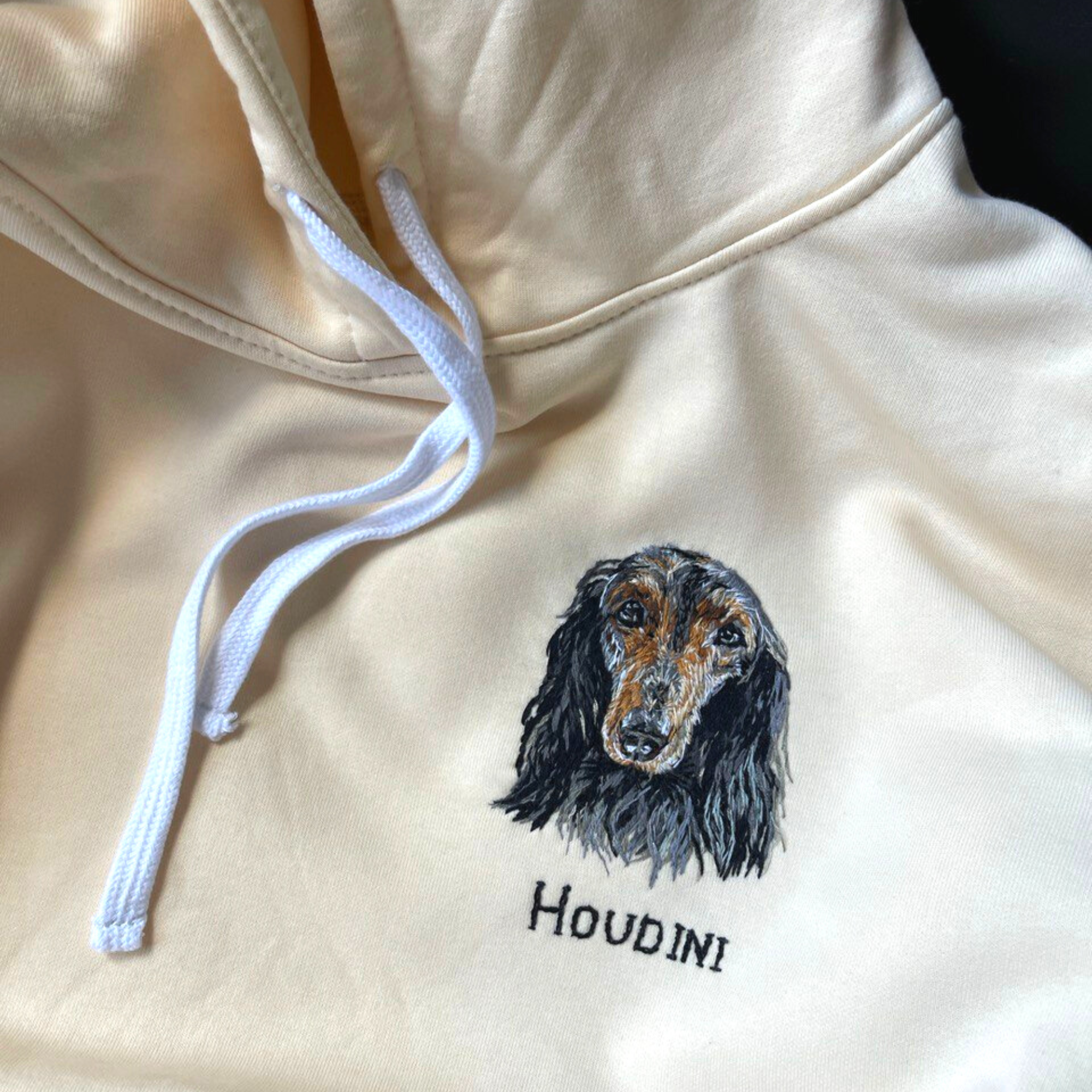 Hand Embroidered Pet Portrait Hoodie