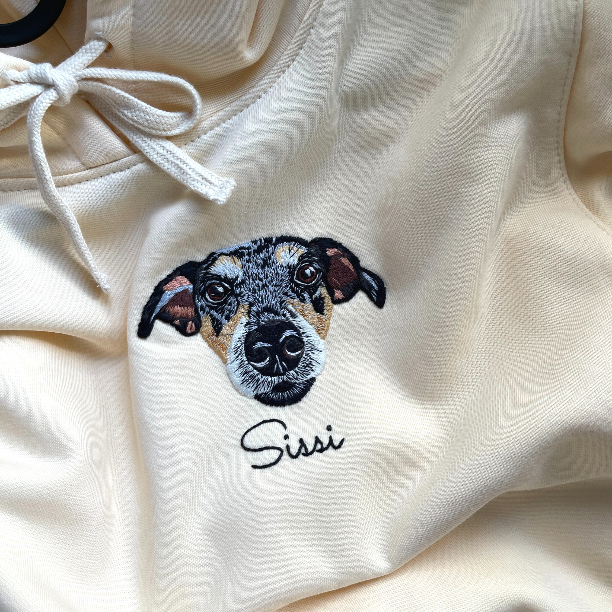 Hand Embroidered Pet Portrait Hoodie