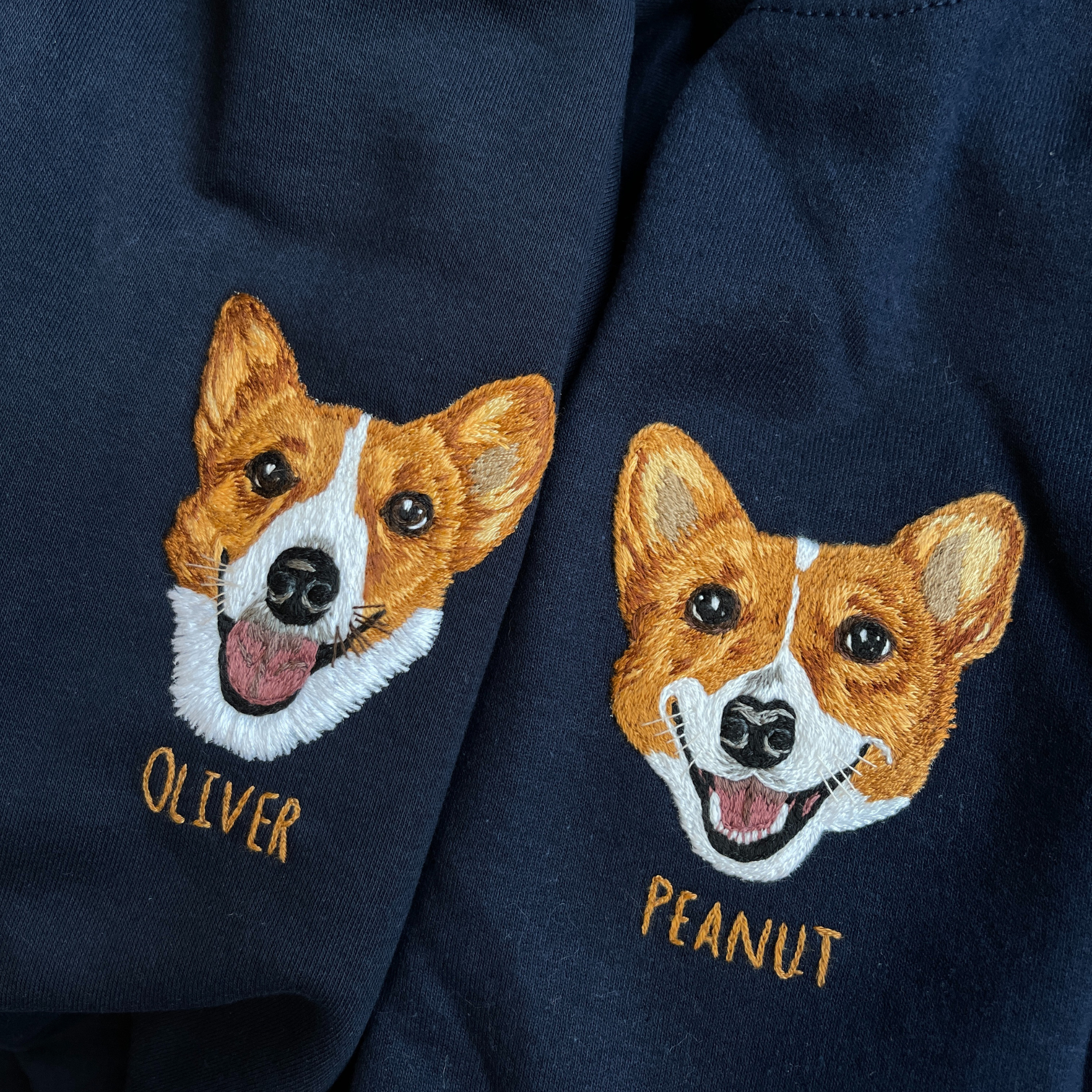 Hand Embroidered Pet Portrait Sweatshirt