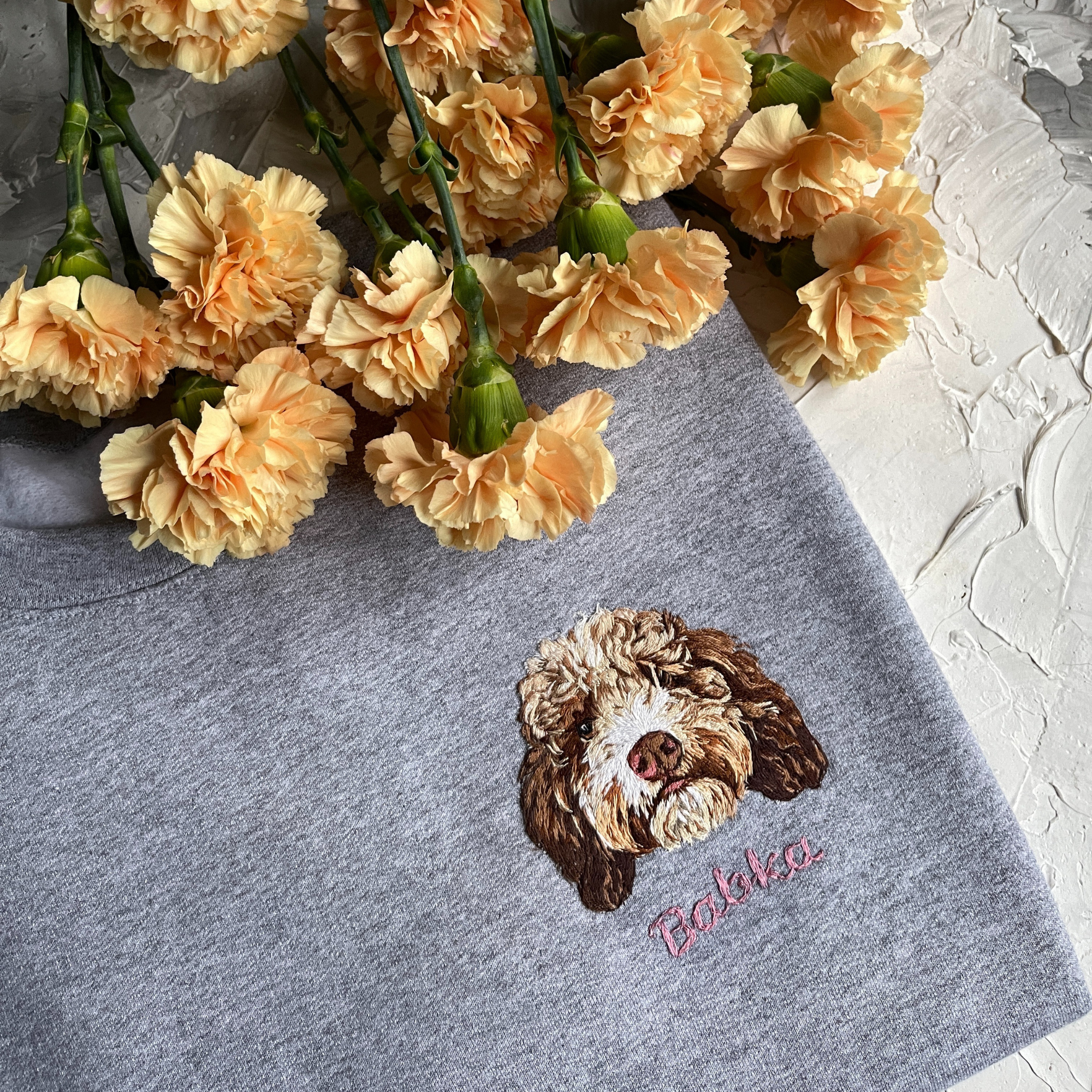 Hand Embroidered Pet Portrait Sweatshirt