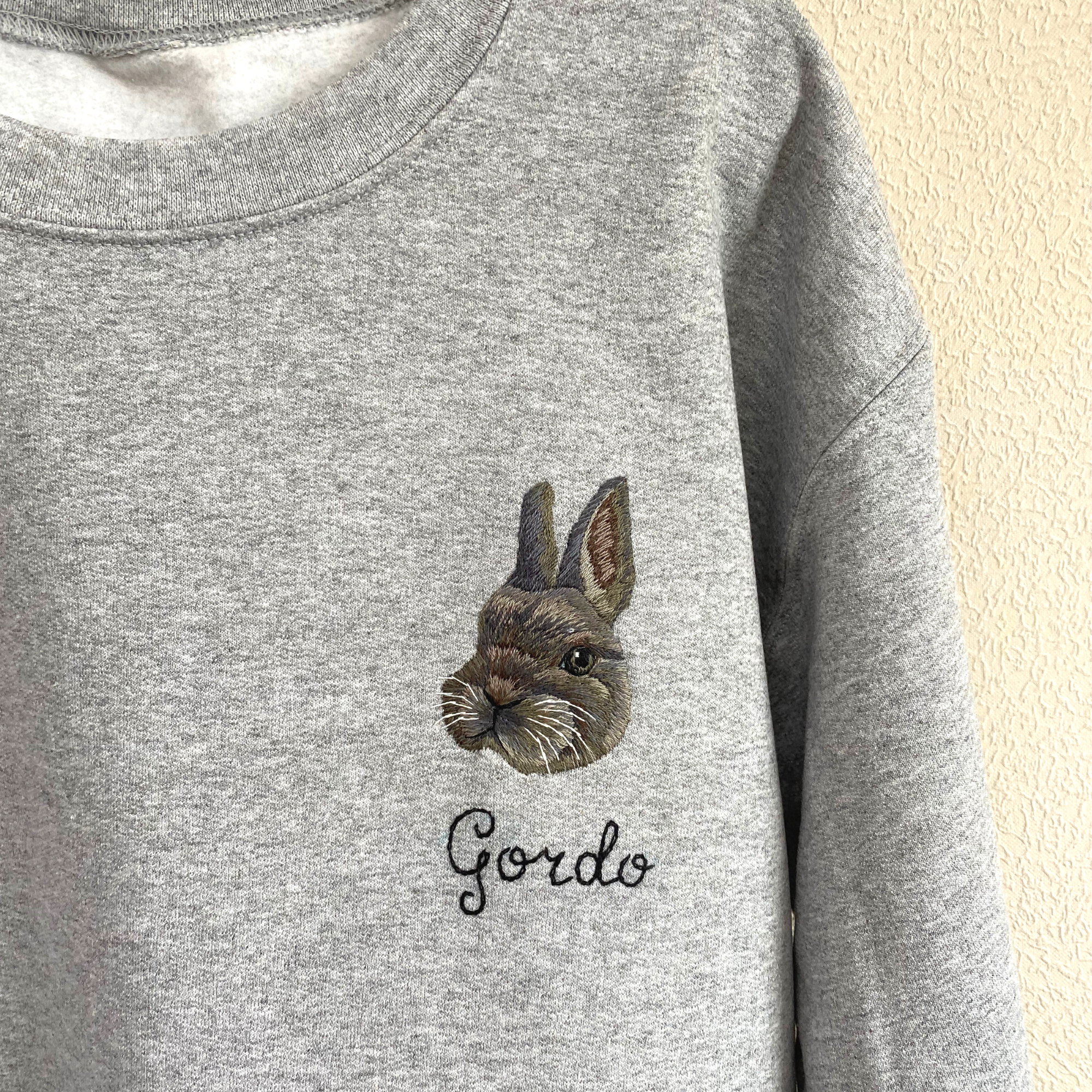 Hand Embroidered Pet Portrait Sweatshirt