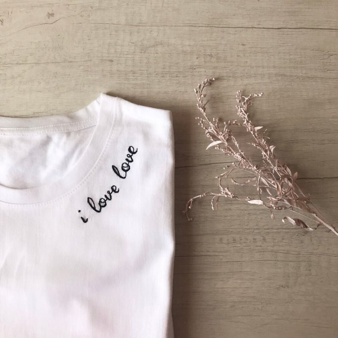 Custom Saying Hand Embroidered T-shirt